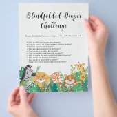 Jungle Safari Baby Showspiele Flyer (Hand)