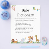 Jungle Safari Baby Showspiele Flyer (Einzeln)