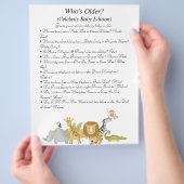 Jungle Safari Baby Showspiele Flyer (Hand)