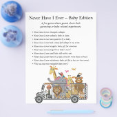 Jungle Safari Baby Showspiele Flyer (Einzeln)