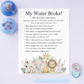 Jungle Safari Baby Showspiele Flyer (Einzeln)