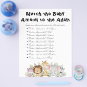 Jungle Safari Baby Showspiele Flyer (Einzeln)