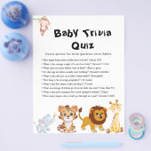 Jungle Safari Baby Showspiele Flyer (Einzeln)