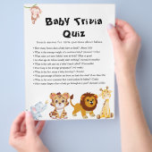 Jungle Safari Baby Showspiele Flyer (Hand)