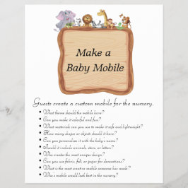 Jungle Safari Baby Showspiele Flyer