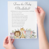 Jungle Safari Baby Showspiele Flyer (Hand)