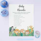 Jungle Safari Baby Showspiele Flyer (Einzeln)