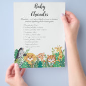 Jungle Safari Baby Showspiele Flyer (Hand)