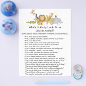 Jungle Safari Baby Showspiele Flyer (Einzeln)