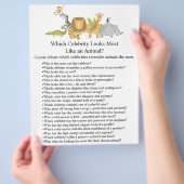 Jungle Safari Baby Showspiele Flyer (Hand)