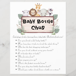 Jungle Safari Baby Showspiele Flyer