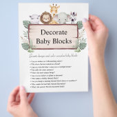 Jungle Safari Baby Showspiele Flyer (Hand)