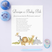 Jungle Safari Baby Showspiele Flyer (Einzeln)