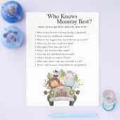 Jungle Safari Baby Showspiele Flyer (Einzeln)