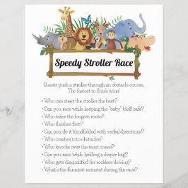 Jungle Safari Baby Showspiele Flyer