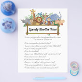 Jungle Safari Baby Showspiele Flyer (Einzeln)