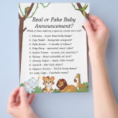 Jungle Safari Baby Showspiele Flyer (Hand)