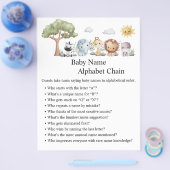 Jungle Safari Baby Showspiele Flyer (Einzeln)