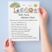 Jungle Safari Baby Showspiele Flyer (Hand)