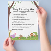 Jungle Safari Baby Showspiele Flyer (Hand)