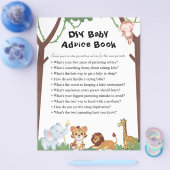 Jungle Safari Baby Showspiele Flyer (Einzeln)