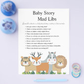 Jungle Safari Baby Showspiele Flyer (Einzeln)