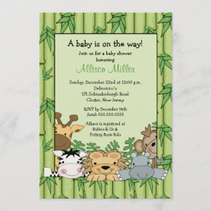Jungle Safari Babydusche Einladung