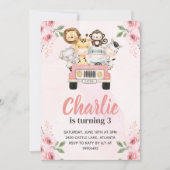 Jungle Safari Birthday Invitation Einladung (Vorderseite)