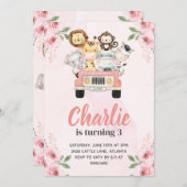 Jungle Safari Birthday Invitation Einladung (Vorne/Hinten)