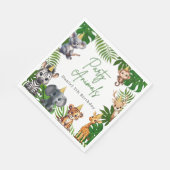 Jungle Safari Birthday Party Napkins Serviette (Ecke)