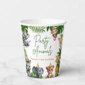 Jungle Safari Birthday Party Paper Cups Pappbecher (Rückseite)