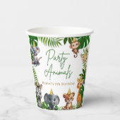 Jungle Safari Birthday Party Paper Cups Pappbecher (Vorderseite)