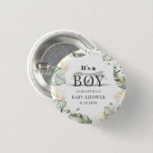 Jungle Safari Botanical Boy Baby Dusche Button (Vorne & Hinten)