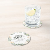 Jungle Safari Botanical Boy Baby Dusche Runder Pappuntersetzer (Vor Ort)