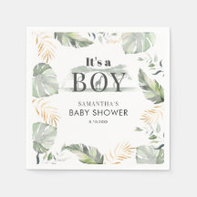 Jungle Safari Botanical Boy Baby Duschpapier