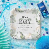 Jungle Safari Botanical Es a Boy Baby Dusche Pappteller (Party)