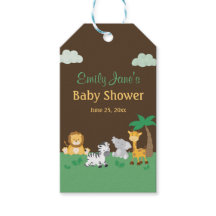 Jungle Safari Boy Baby Shower Tags