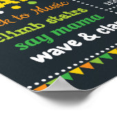 Jungle Safari Boy Birth Stats Birthday Milestone Poster (Ecke)