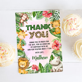 Jungle Safari Boy Geburtstagsparty Dankeskarte