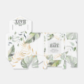 Jungle Safari Boy Giraffe Botanische Babydusche Geschenkschachtel (Ungefaltet)