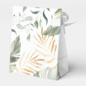 Jungle Safari Boy Giraffe Botanische Babydusche Geschenkschachtel (Rückseite)