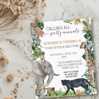 Jungle Safari Calling Party Animals Panther