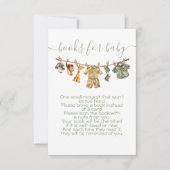 Jungle Safari Clothesline Buch Einladung (Vorderseite)