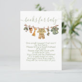 Jungle Safari Clothesline Buch Einladung (Stehend Vorderseite)