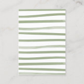 Jungle Safari Clothesline Buch Visitenkarte (Rückseite)