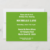 Jungle Safari Einladung zum Geburtstag (Rückseite)