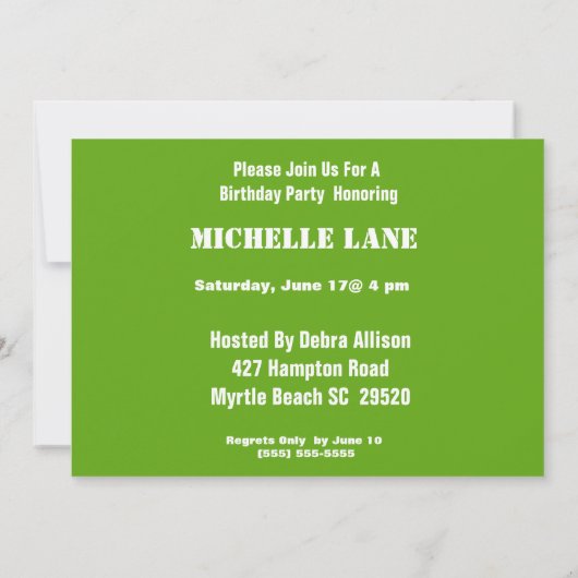 Jungle Safari Einladung zum Geburtstag (Rückseite)