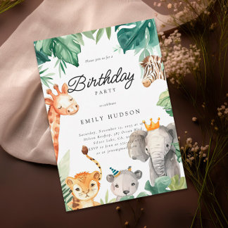 Jungle Safari Einladung zum Geburtstag