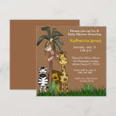 Jungle Safari Einladungen (Vorne/Hinten)