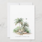 Jungle Safari Elephant Adventure Baby Dusche Einladung (Rückseite)